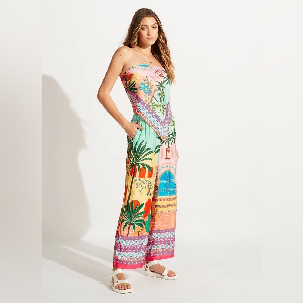 NWT On Vacation Silk Pant - Picture 3 of 5
